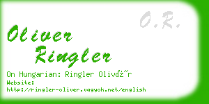 oliver ringler business card